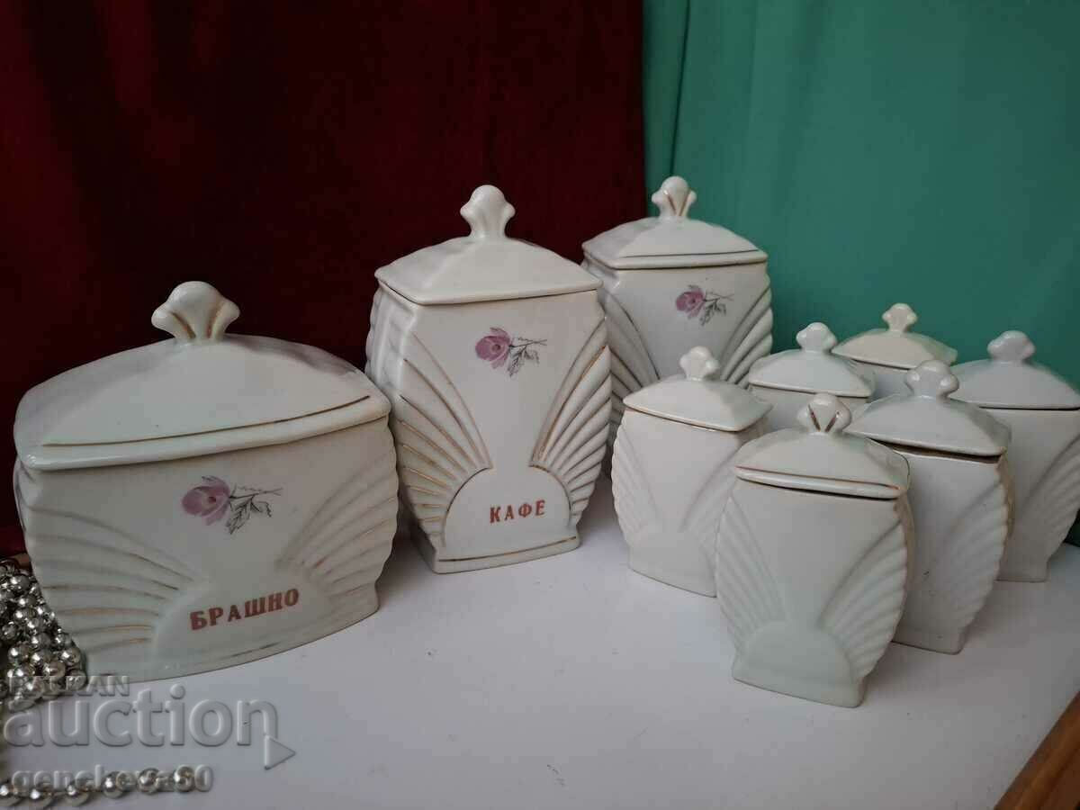 Auction  Bulgarian Retro Porcelain Spice Set