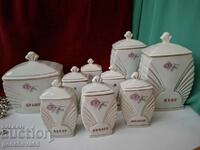 Vintage porcelain spice set