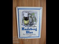 Metal Sign Karlsberg bier beer German glass hop beer