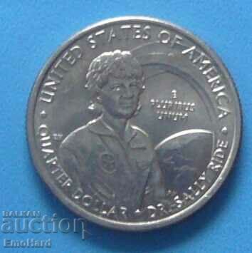 USA Prominent American Women 1/4 Dollar 2022 Doctor Sally Ride P