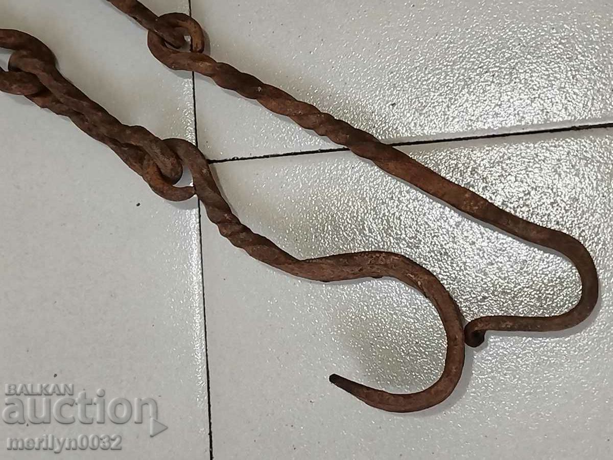 Delivery of Old Wrought Iron Hearth Chain Wrought Iron Hook Chain Delivery of Old Wrought Iron Hearth Chain Wrought Iron Hook Chain