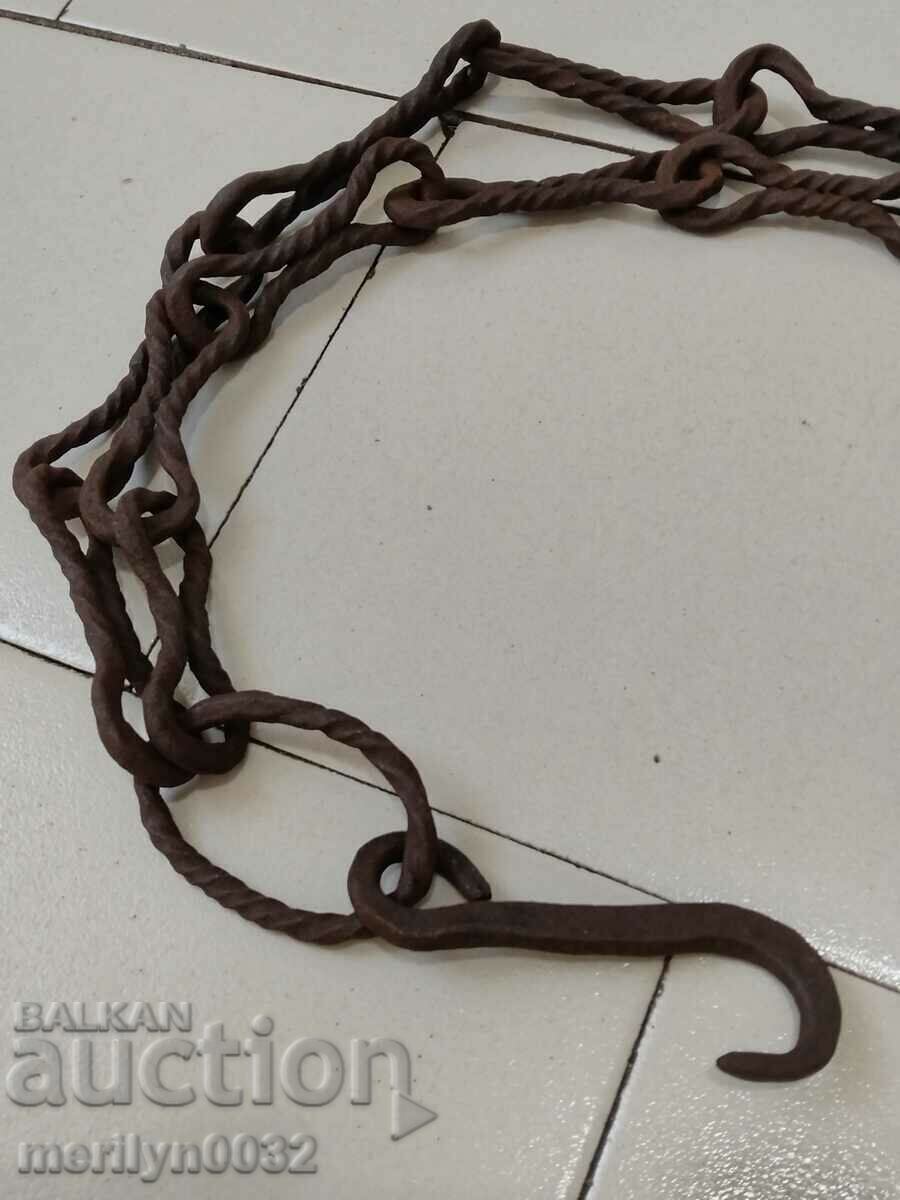 Old Wrought Iron Hearth Chain Wrought Iron Hook Chain with price 49.00 BGN | € 25.05 Old Wrought Iron Hearth Chain Wrought Iron Hook Chain with price 49.00 BGN | € 25.05