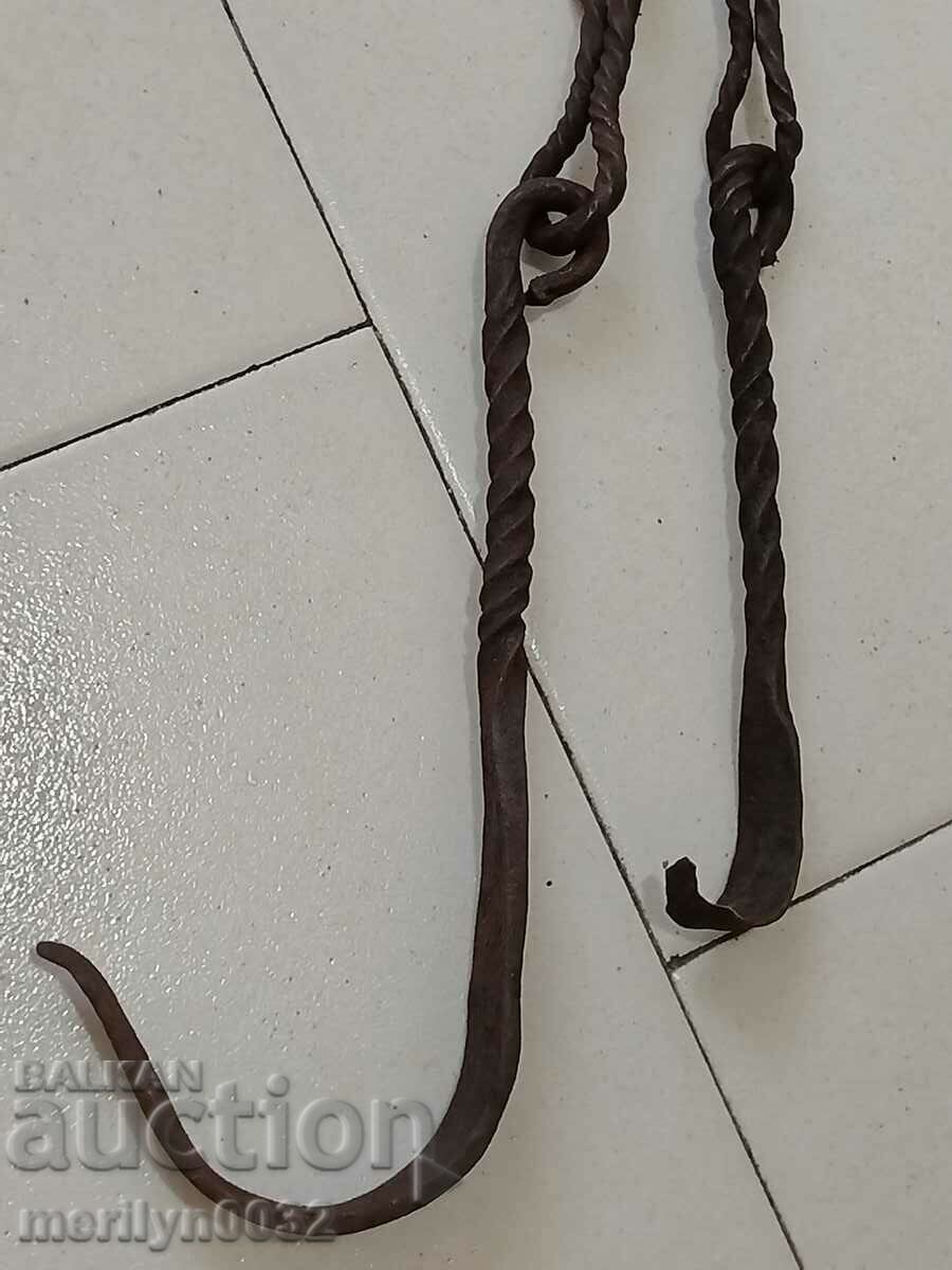 Auction Old Wrought Iron Hearth Chain Wrought Iron Hook Chain Auction Old Wrought Iron Hearth Chain Wrought Iron Hook Chain