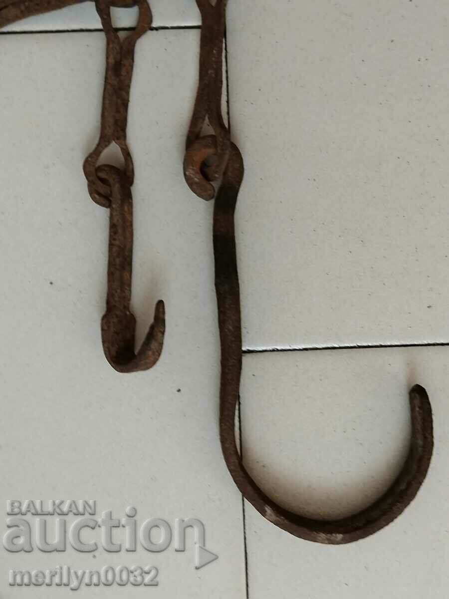 Auction Old Wrought Iron Hearth Chain Wrought Iron Hook Chain Auction Old Wrought Iron Hearth Chain Wrought Iron Hook Chain