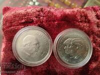 Churchill and Charles III and Diana commemorative coins