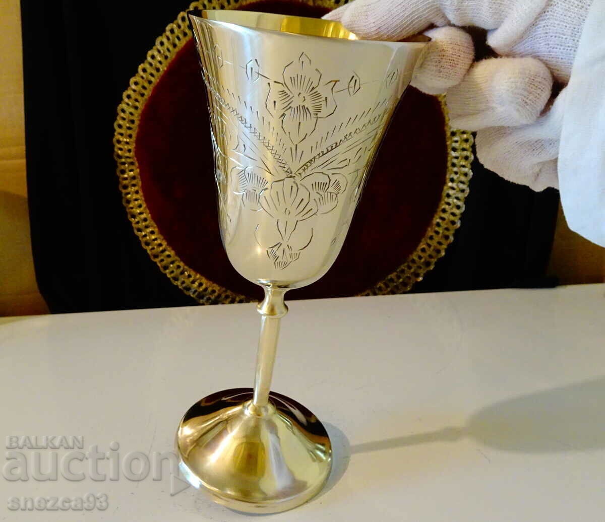 Auction Bronze goblet, wine glass, unique Auction Bronze goblet, wine glass, unique