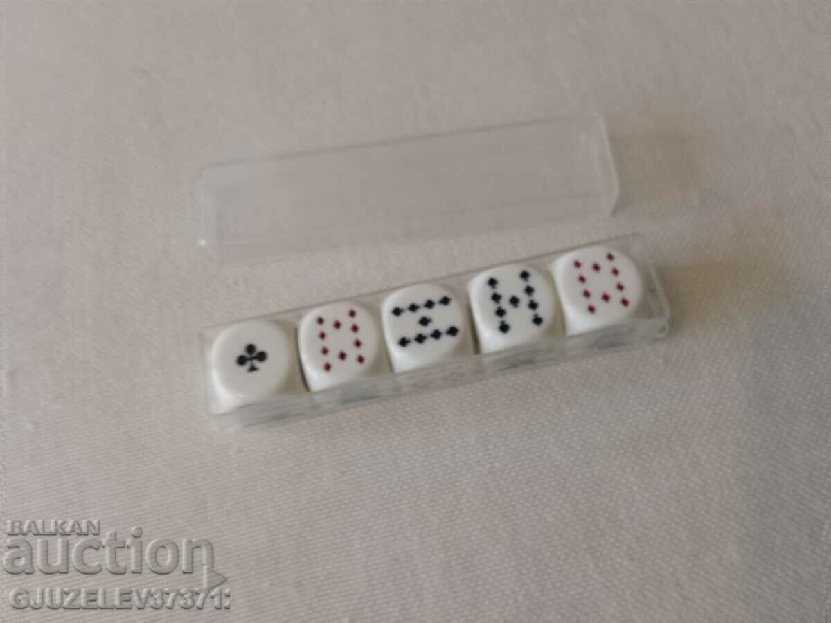 Доставка на 1950 г винтидж пълен комплект , зарове за покер Доставка на 1950 г винтидж пълен комплект , зарове за покер