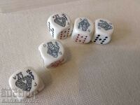 Set complet de zaruri de poker vintage anilor 1950