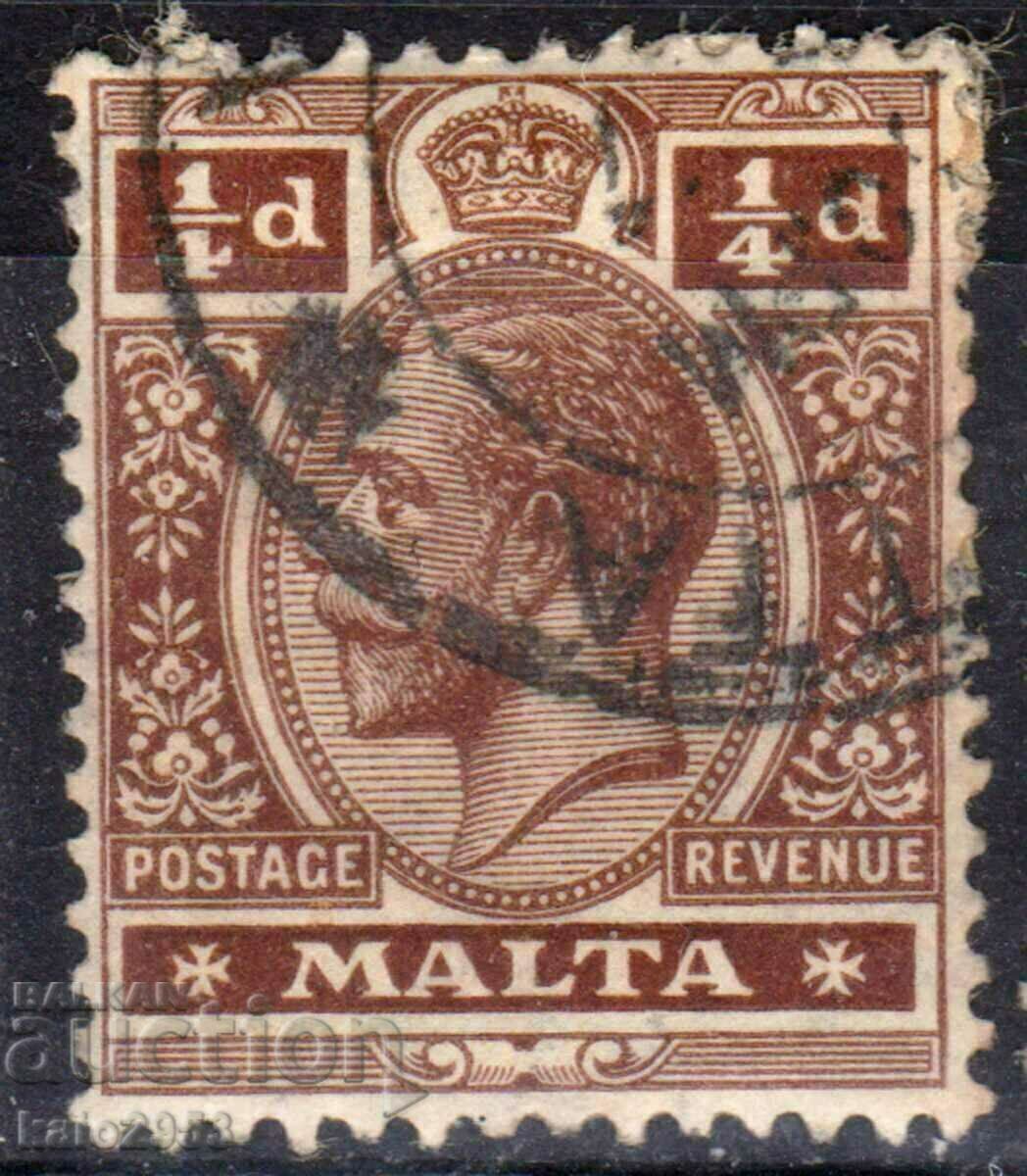 GB/Malta-1914-Редовна-KE V ,клеймо