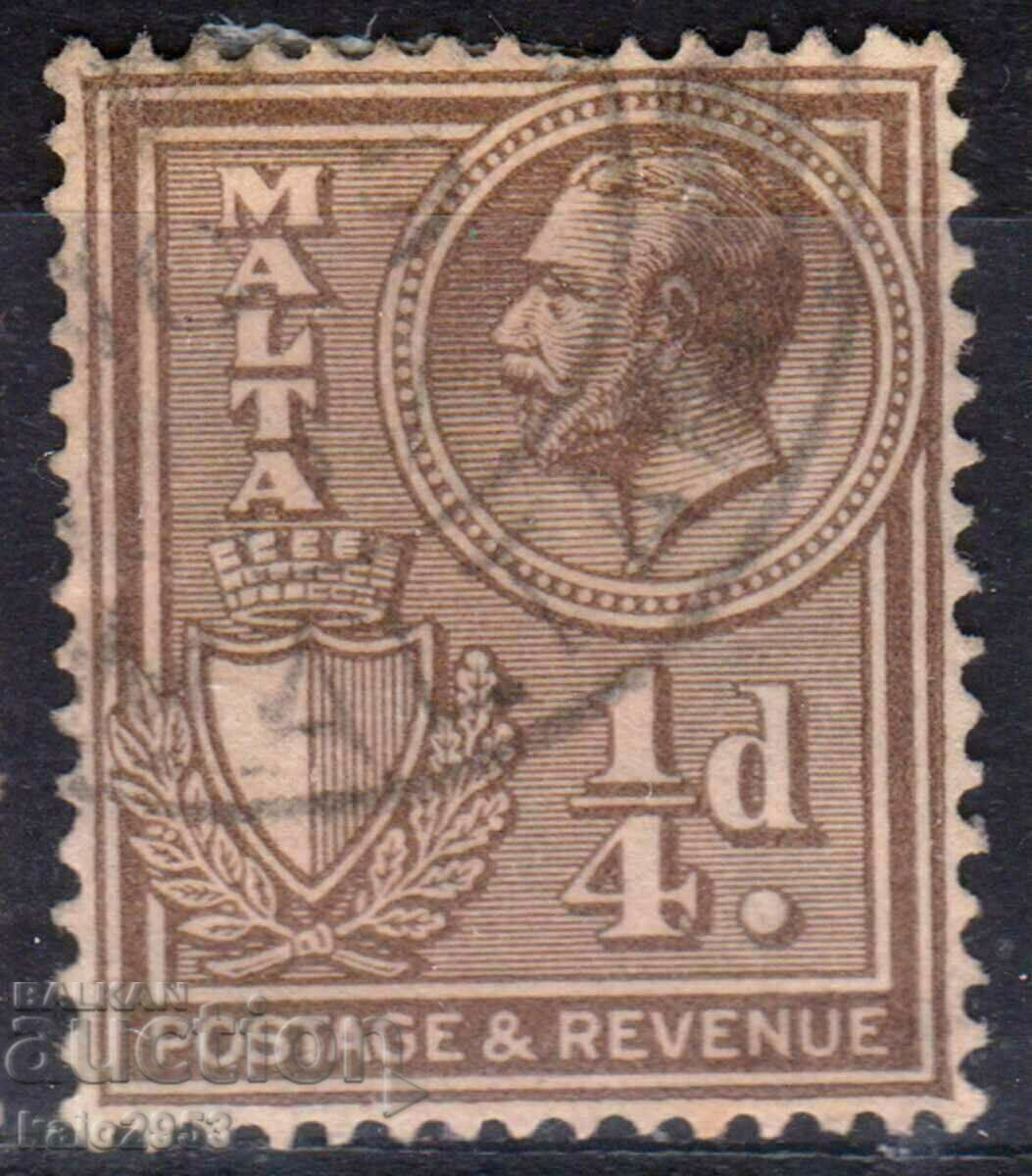 GB/Malta-1930-Regular-KE V+stamp-"Postage/Revenue", stamp