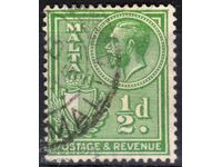 GB/Malta-1930-Regular-KE V+stamp-"Postage/Revenue", stamp