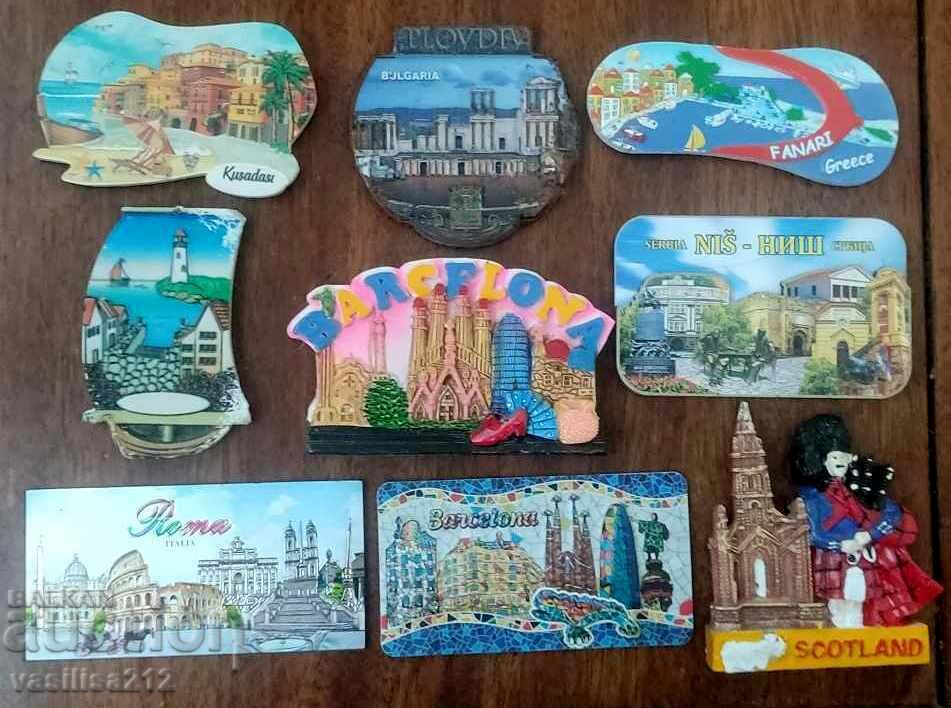 Refrigerator magnets, 9 pcs