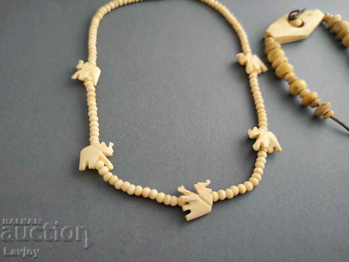 Ivory necklace and bracelet with price 120.00 BGN | € 61.36