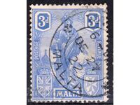 GB/Malta-1922-Редовна-Алегория-Малта с щит ,клеймо