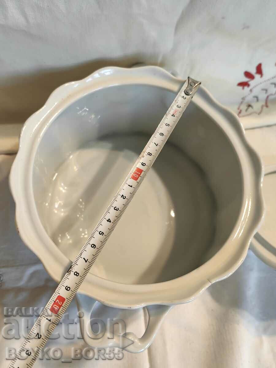 Auction  Original Bulgarian Soc Porcelain Soup Bowl Razgrad 1960s