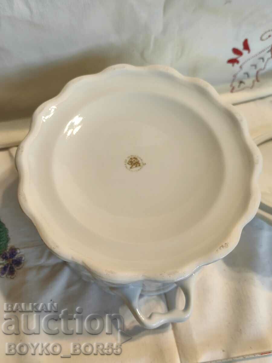 Original Bulgarian Soc Porcelain Soup Bowl Razgrad 1960s - 5