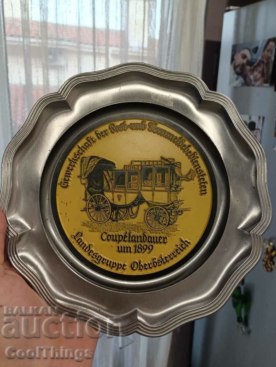 Collectible metal plate