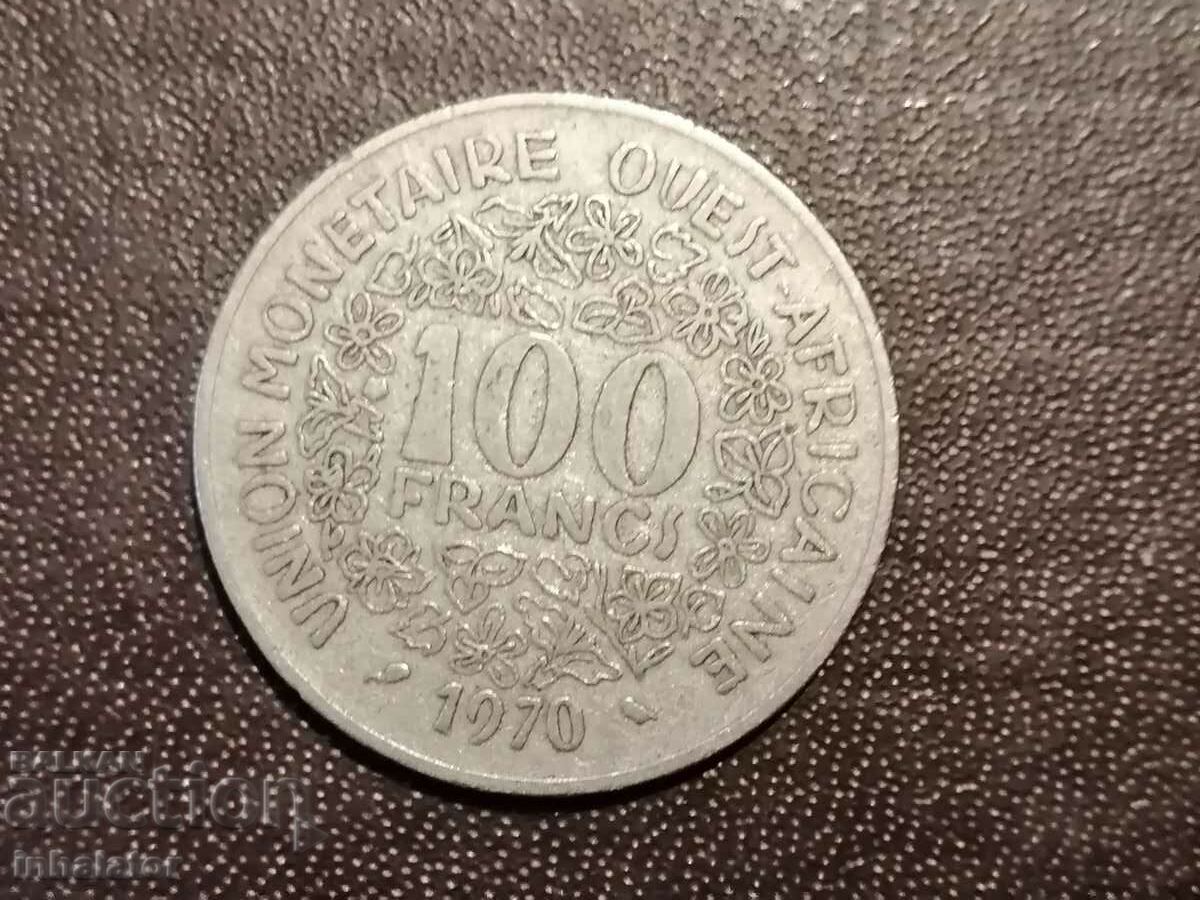 100 de franci 1970 Africa de Vest