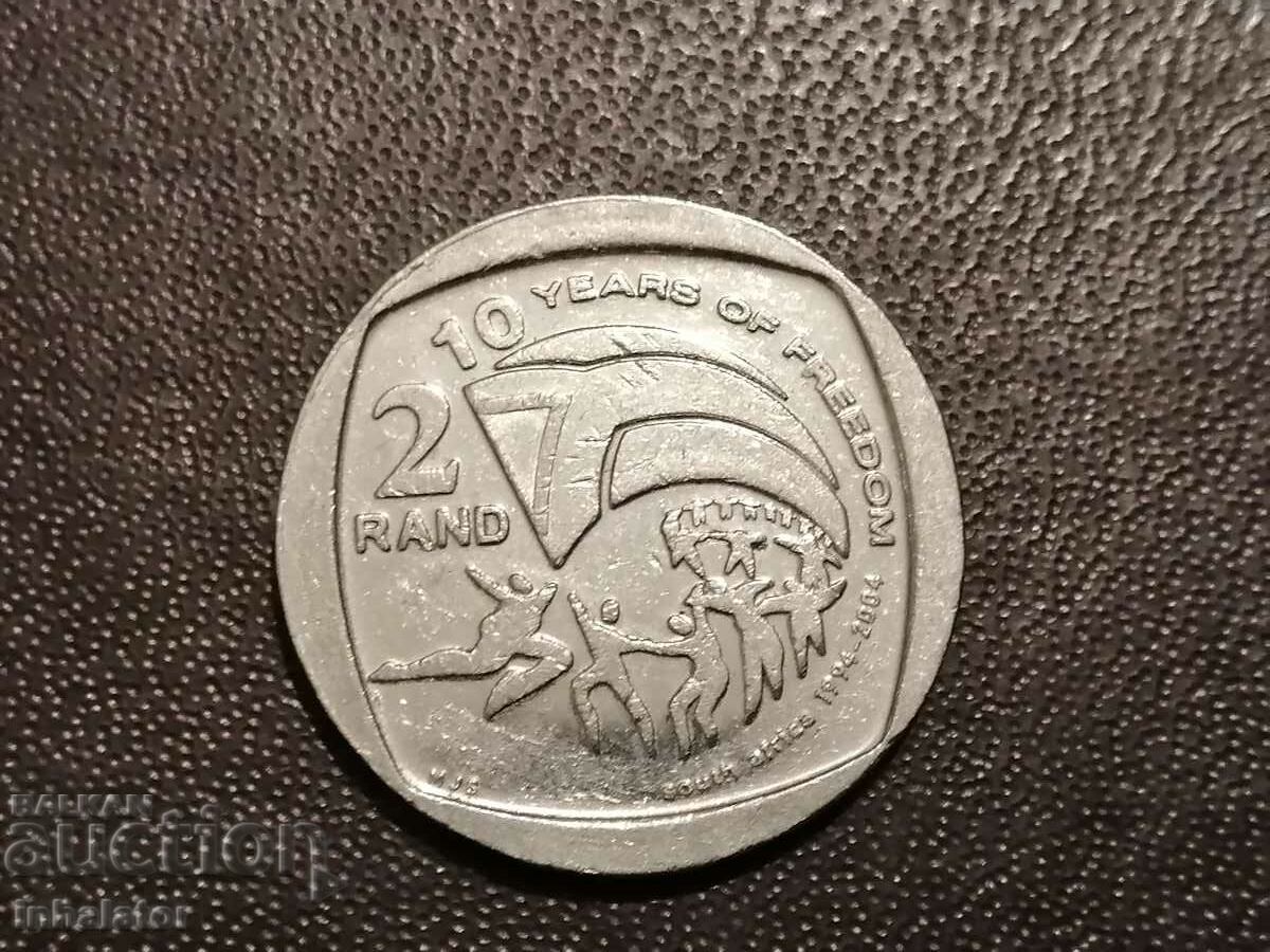 2 rand Jubilee 2004 Africa de Sud