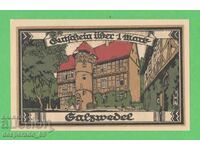 (¯`'•.¸NOTGELD (City of Salzwedel) 1921 UNC -1 γραμματόσημο¸.•'´¯)