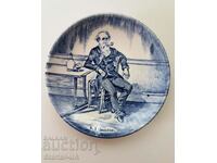 Souvenir plate "BOCH DELFTS". Porcelain