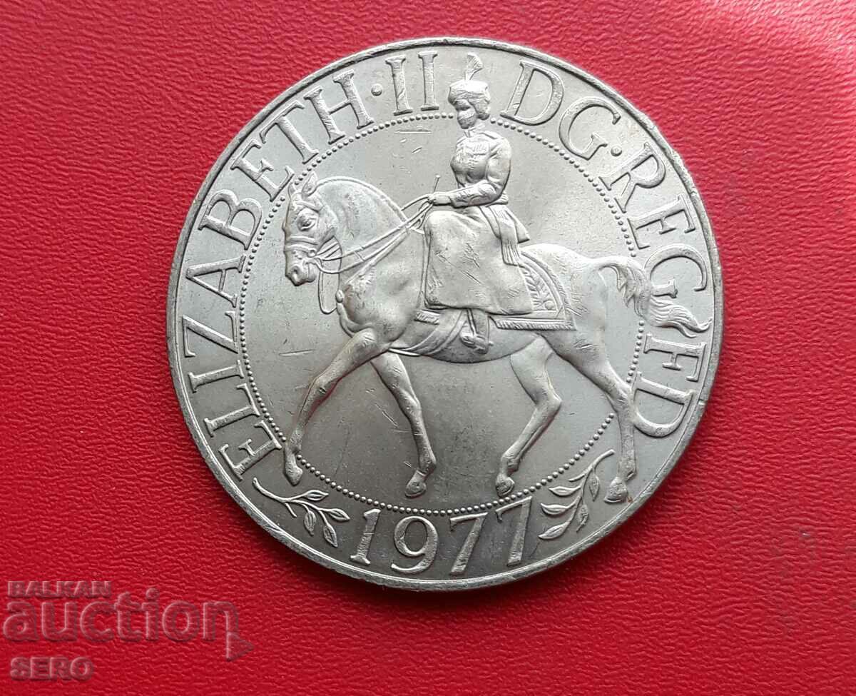 Marea Britanie-25 pence 1977-25 de ani de domnie a Reginei