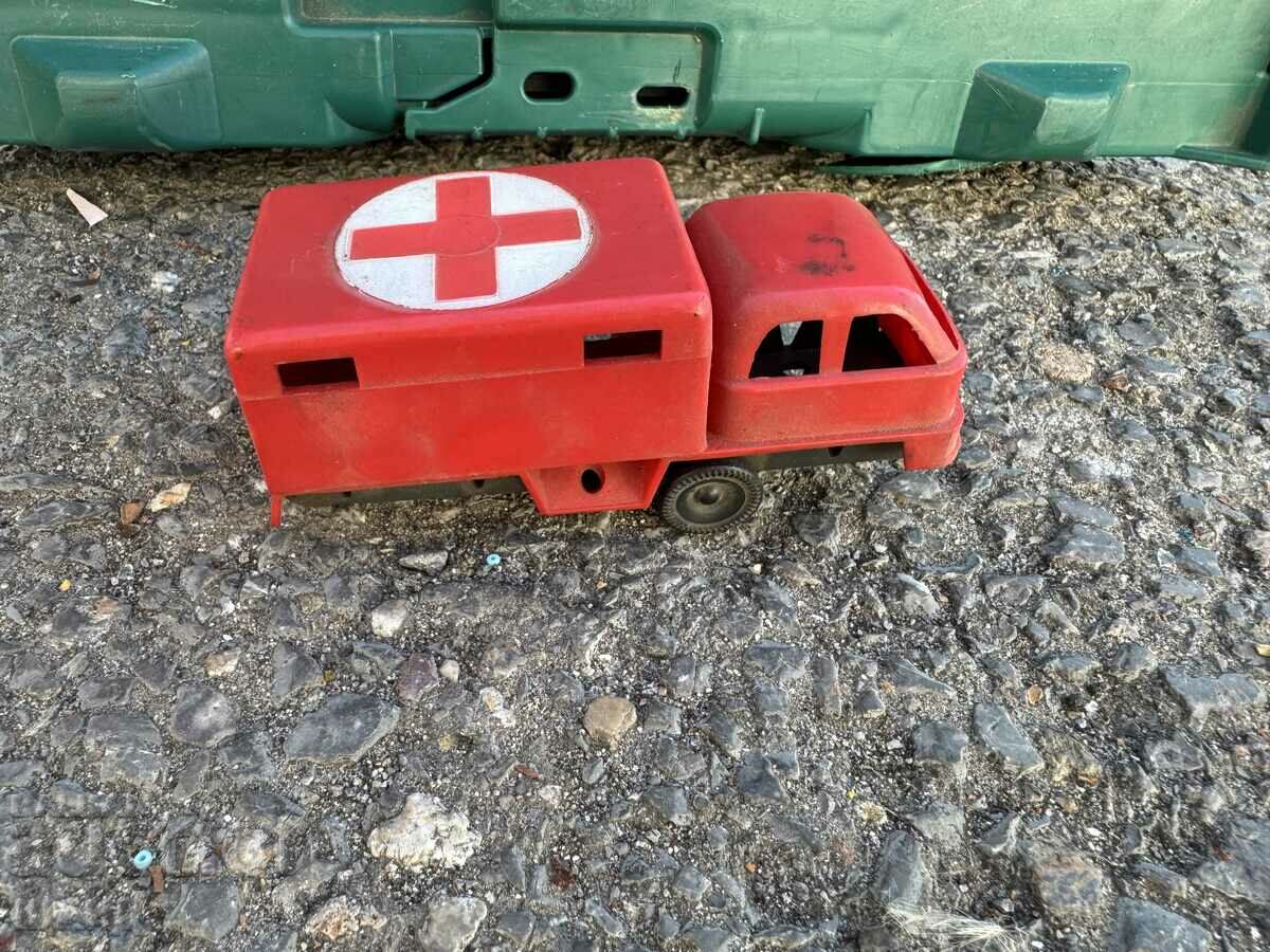 Old Russian plastic toy truck model