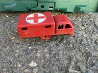 Old Russian plastic toy truck model