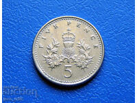 Marea Britanie 5 pence (5 pence) 1990 - Nr. 2