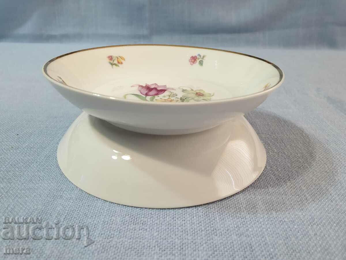 Porcelain small deep German saucers - 5 Porcelain small deep German saucers - 5