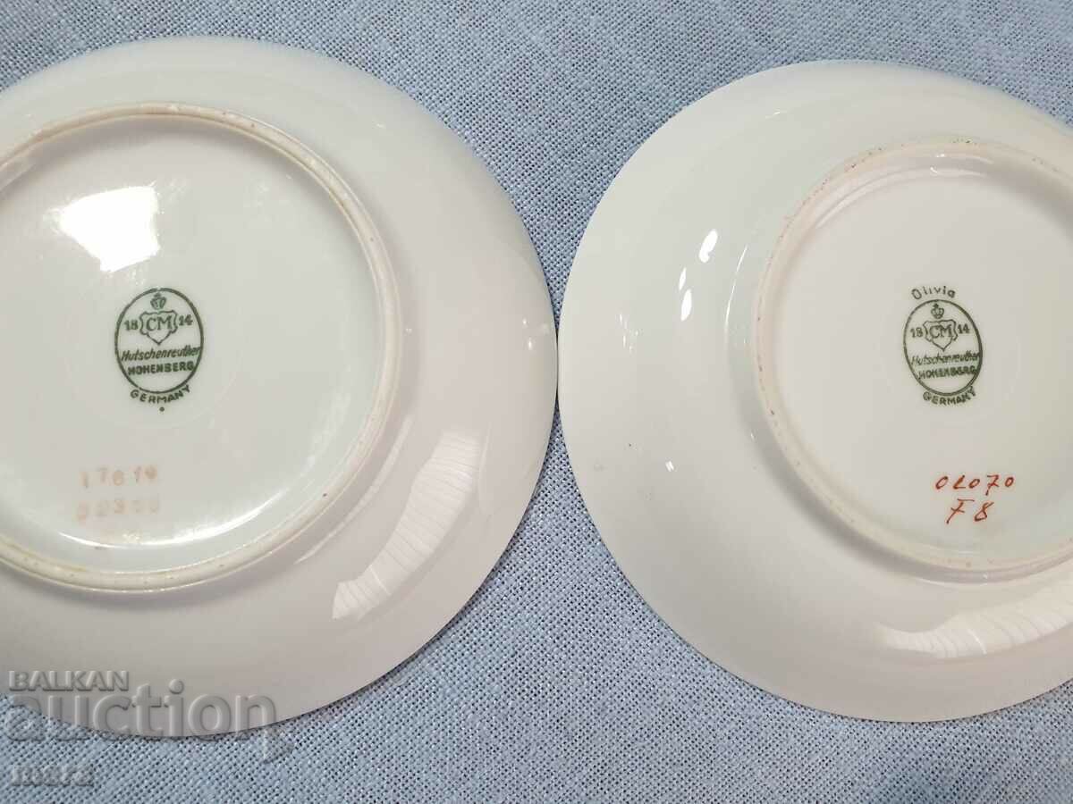 Porcelain small deep German saucers - 6 Porcelain small deep German saucers - 6