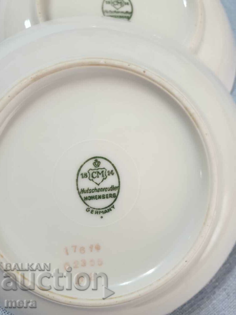 Porcelain small deep German saucers - 7 Porcelain small deep German saucers - 7