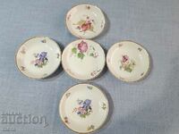 Porcelain small deep German saucers