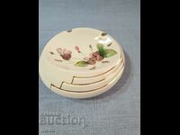 Porcelain large author's hand-painted ashtray