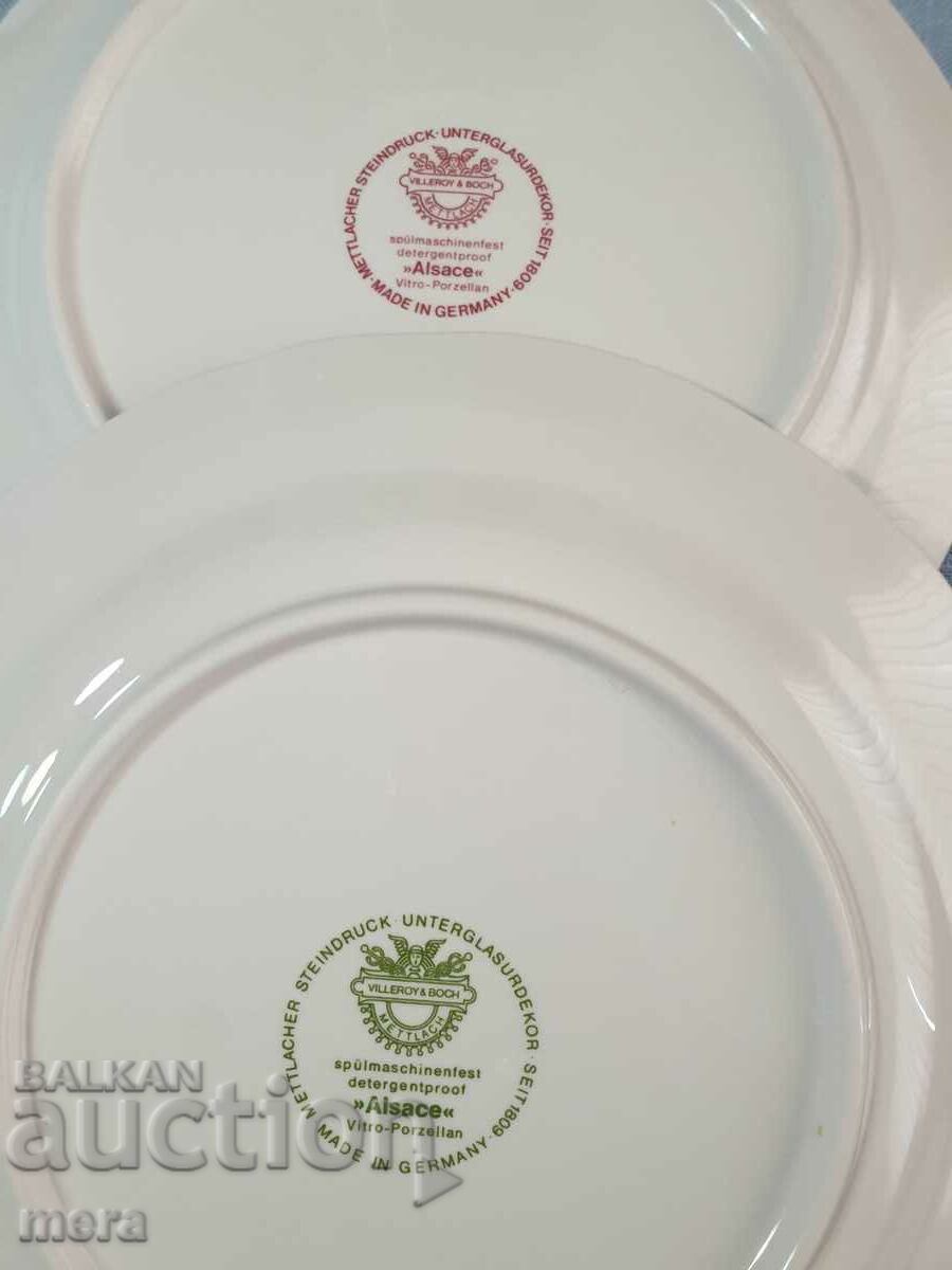 Porcelain plates - Villeroy & Boch Mettlach Alsace - 6 Porcelain plates - Villeroy & Boch Mettlach Alsace - 6