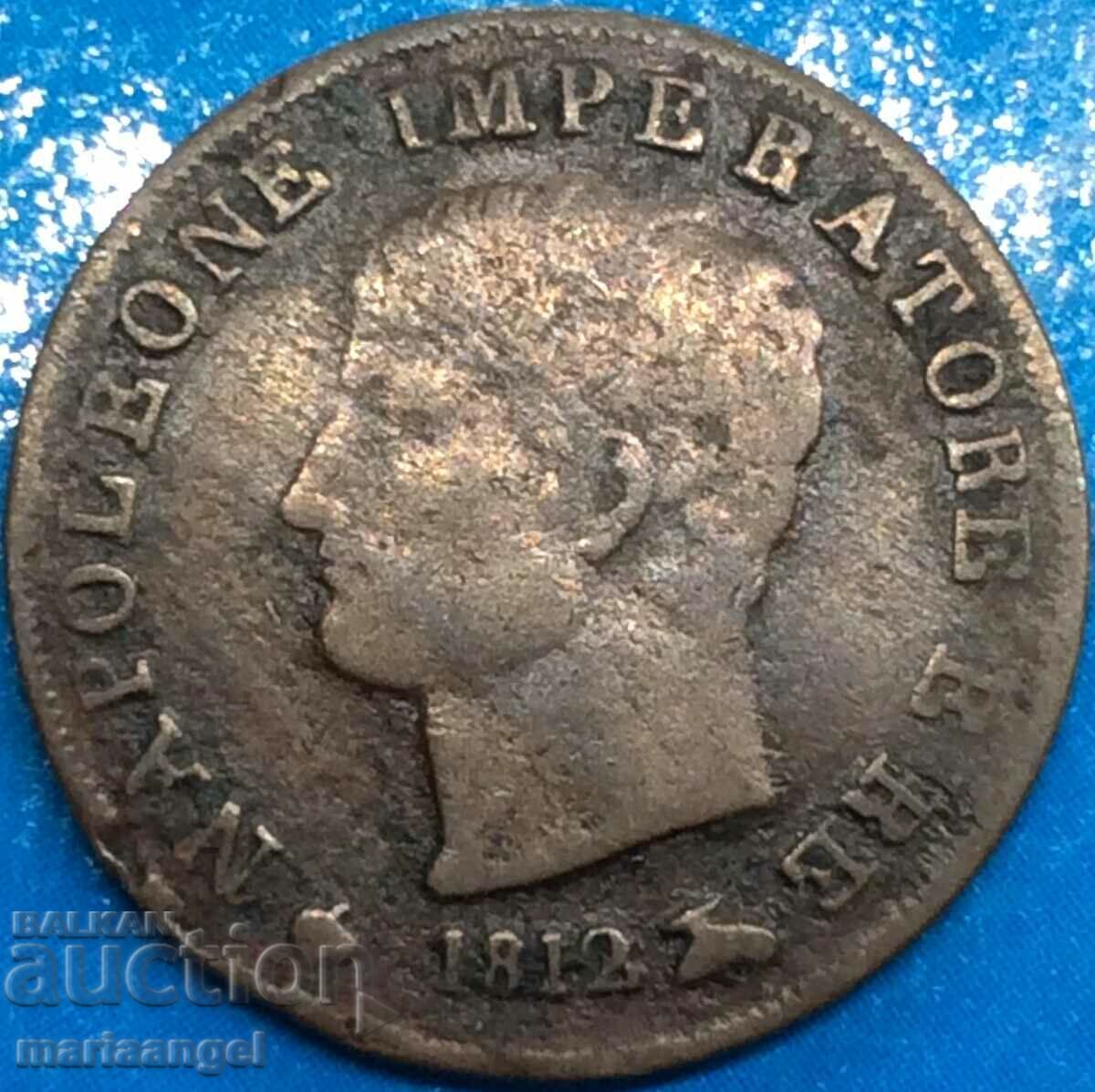 Napoleon 1 centesimo 1812 Italy M - Milan med