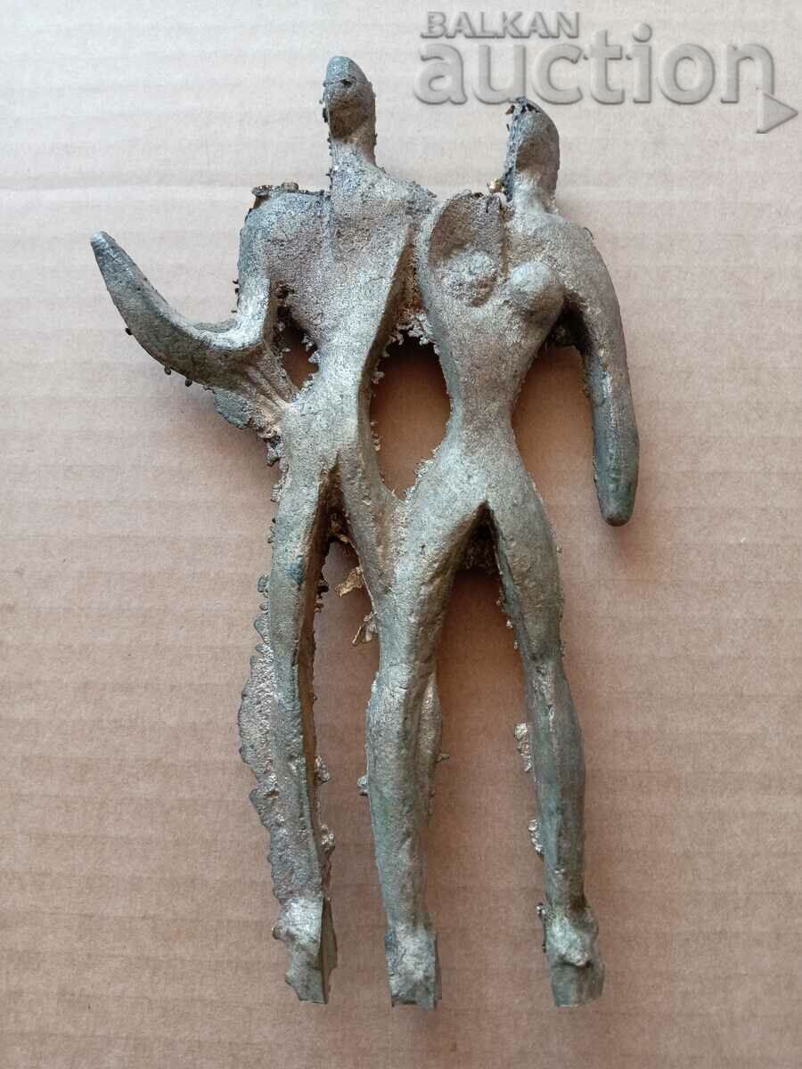 Statuette woman and man figure plastic sculpture NRB 70s with price € 70.00 | 136.91 BGN