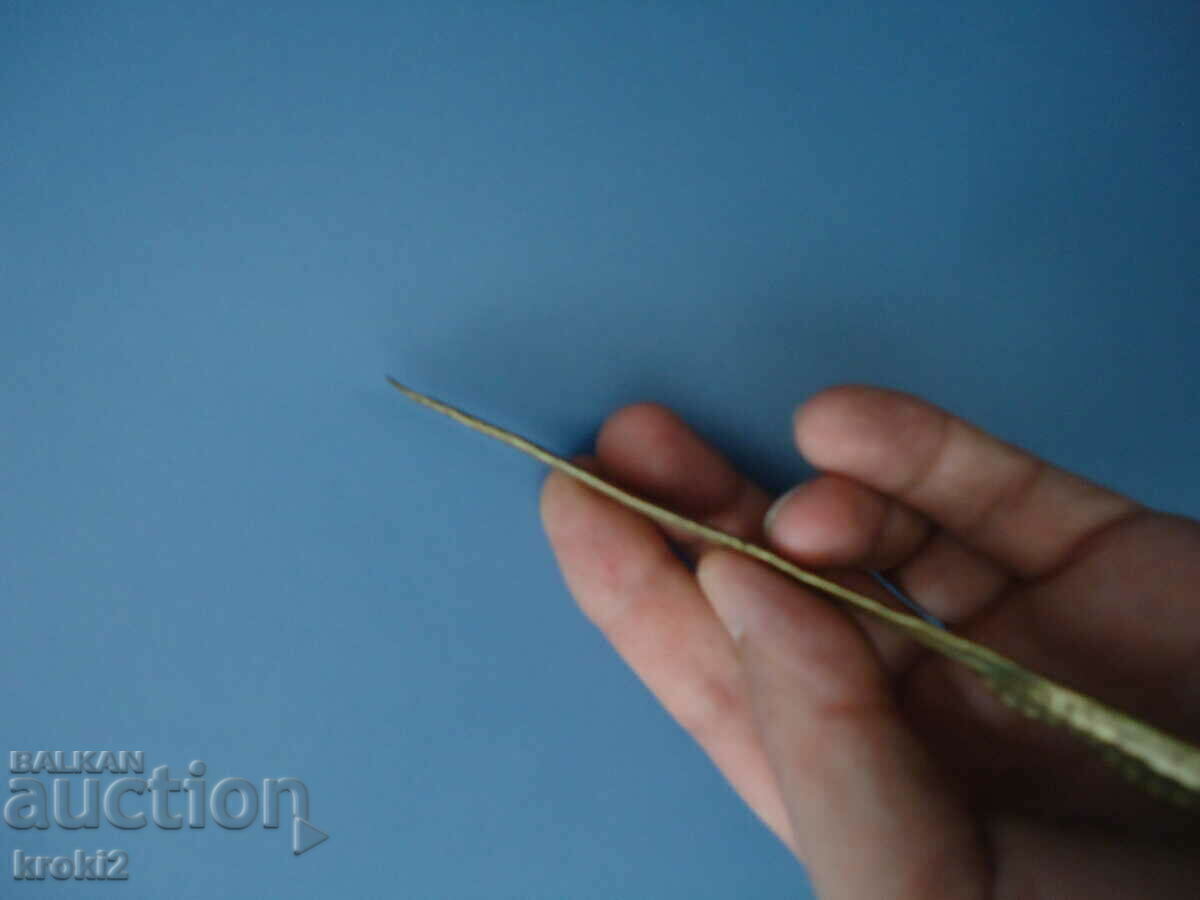 Cuțit cu litere din bronz vechi francez - 5