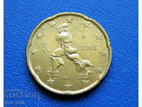 Италия 20 евроцента Euro cent 2002