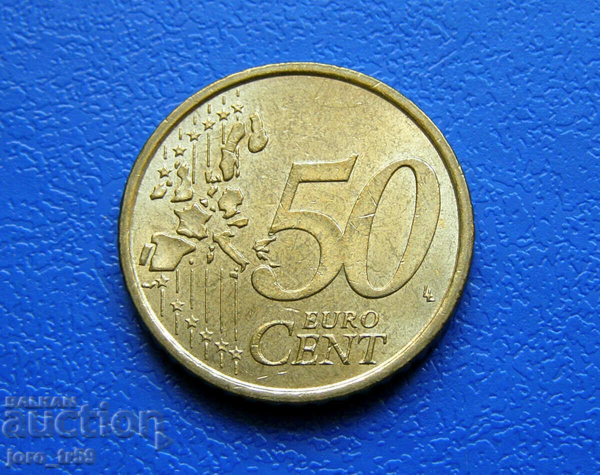 Italy 50 euro cent Euro cent 2002 with price 2.30 BGN | € 1.18