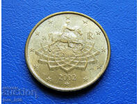 Италия 50 евроцента Euro cent 2002