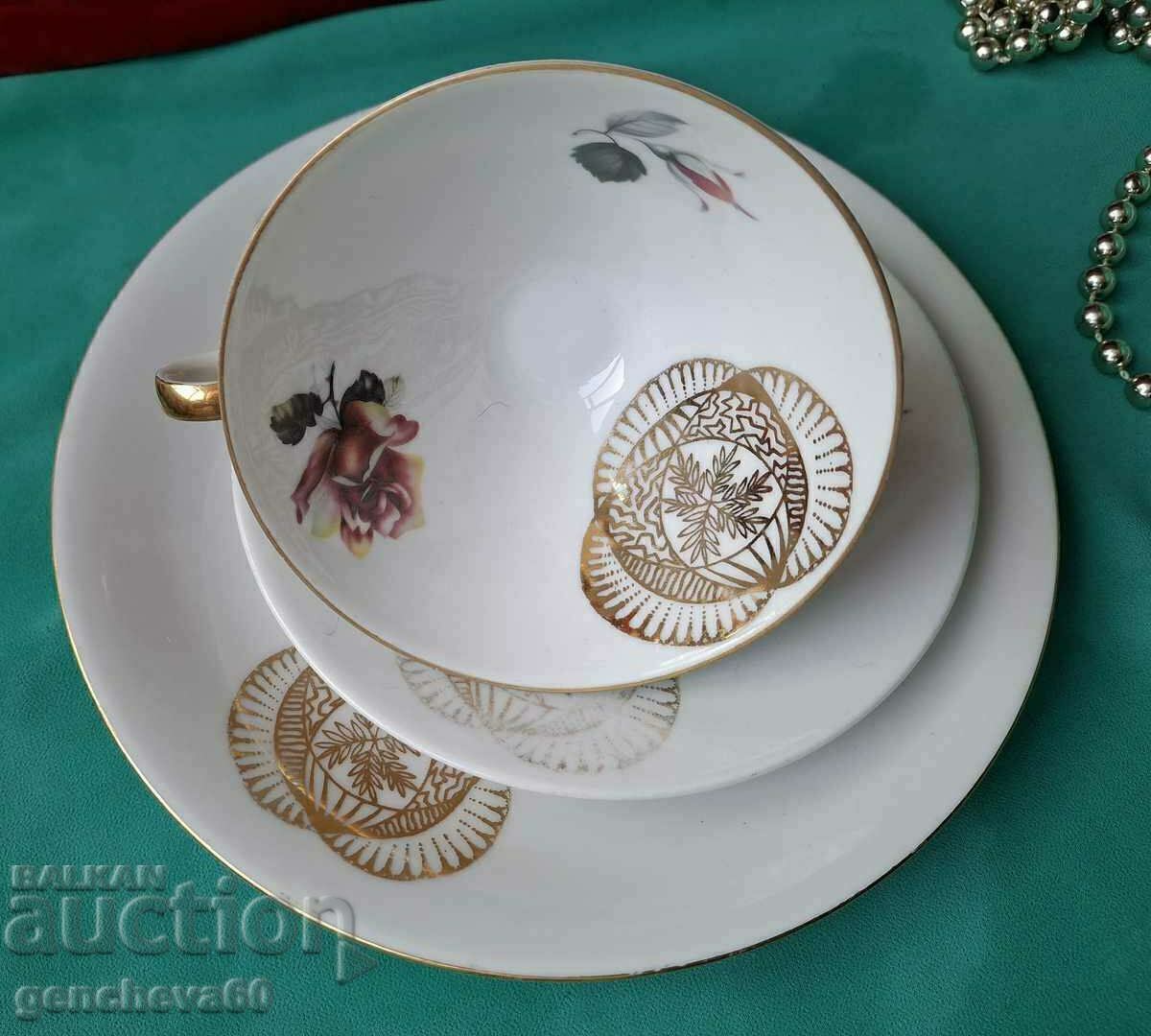 Frumos set de porțelan triplu pentru cafea/BAVARIA - 6