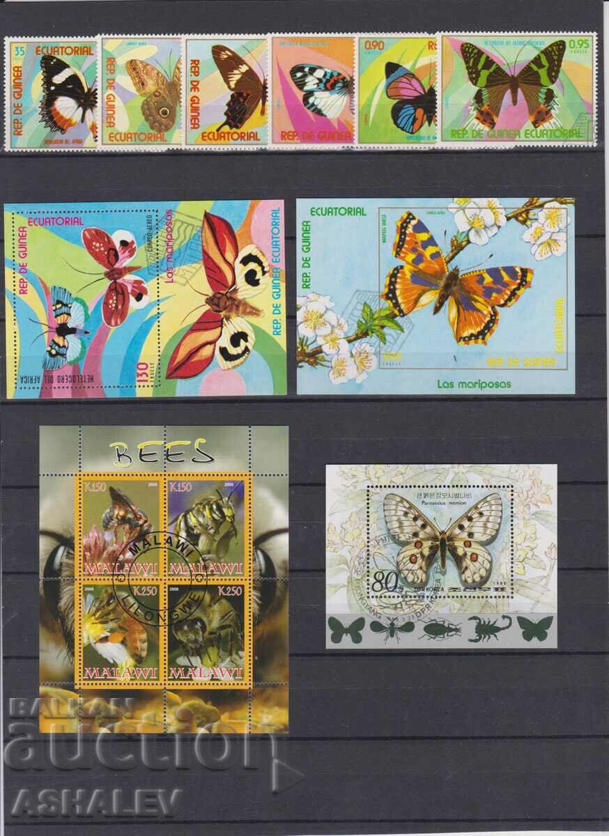 Lot Butterflies 9 com.series+ 4 stamped blocks (O) with price 14.00 BGN | € 7.16 Lot Butterflies 9 com.series+ 4 stamped blocks (O) with price 14.00 BGN | € 7.16
