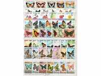 Lot Butterflies 9 com.series+ 4 stamped blocks (O)