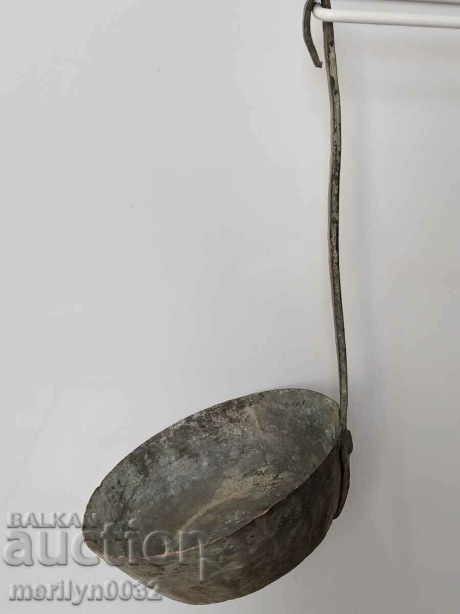 Old copper ladle copper, copper vessel, yamak kishkil cap