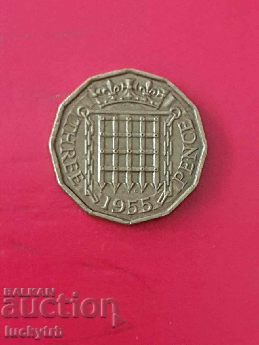 3 pence 1955 - Marea Britanie