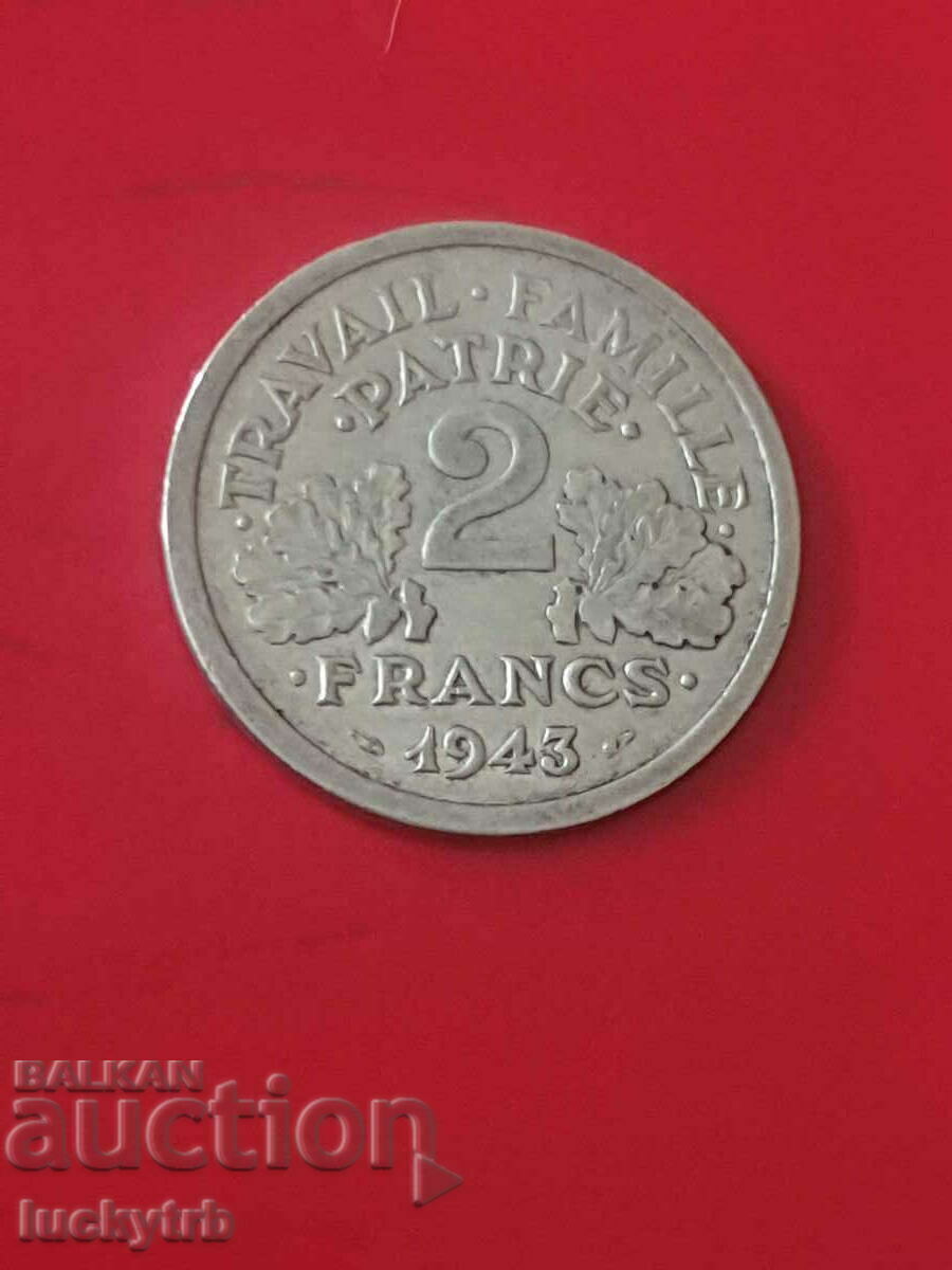 2 franci 1943 - Franta