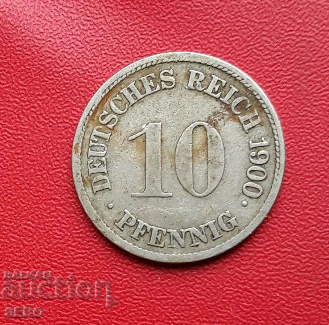 Germania-10 pfennig 1900 G-Karlsruhe