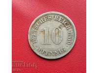 Germany-10 pfennig 1900 G-Karlsruhe