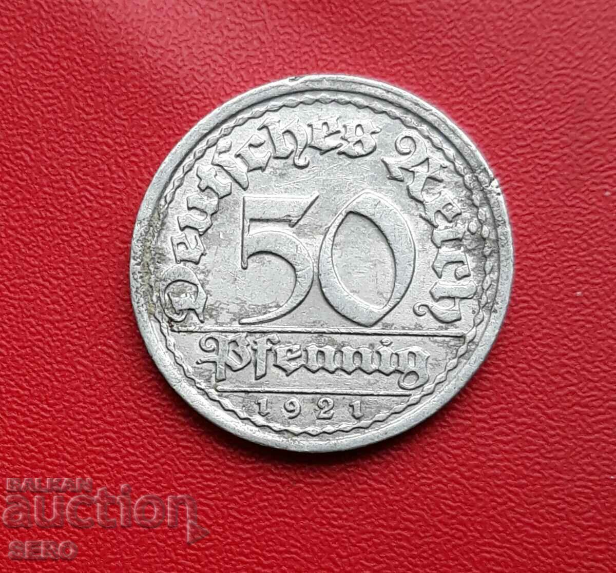 Germany-50 Pfennig 1921 J-Hamburg